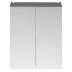 Arezzo 600 Matt Grey 2-Door Mirror Cabinet -Duravit Bathroom Shop azg62mc d1