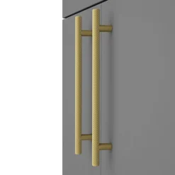 Arezzo Floor Standing Vanity Unit - Matt Grey - 600mm With Industrial Style Brushed Brass Handles 11 Arezzo Floor Standing Vanity Unit - Matt Grey - 600mm With Industrial Style Brushed Brass Handles -Duravit Bathroom Shop azg6fsvbbis d2