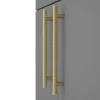 Arezzo Floor Standing Countertop Vanity Unit - Matt Grey - 600mm With Industrial Style Brushed Brass Handles -Duravit Bathroom Shop azg6fswbbisd1