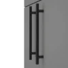 Arezzo Floor Standing Countertop Vanity Unit - Matt Grey - 600mm With Industrial Style Matt Black Handles -Duravit Bathroom Shop azg6fswmbis n d1