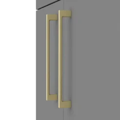 Arezzo Grey Floor Standing Vanity Unit, Tall Cabinet + Toilet Pack With Brass Handles -Duravit Bathroom Shop azgbrfsp1 d3