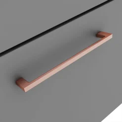 Arezzo Grey Wall Hung Sink Vanity Unit + Toilet Package With Rose Gold Handle -Duravit Bathroom Shop azgrgwhp1 d3