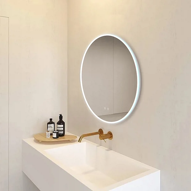 Arezzo 700mm Round Colour Changing LED Illuminated Bathroom Mirror With Bluetooth + Anti-Fog 8 Arezzo 700mm Round Colour Changing LED Illuminated Bathroom Mirror With Bluetooth + Anti-Fog - Image 6