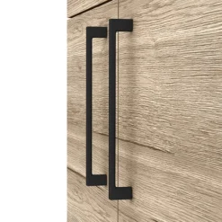 Arezzo Floor Standing Vanity Unit - Rustic Oak - 500mm With Matt Black Handles -Duravit Bathroom Shop azro5fsvmb d3