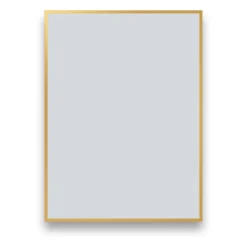 Arezzo Brushed Brass Square Edge Framed Bathroom Mirror - 800 X 600mm -Duravit Bathroom Shop azs68bb d1