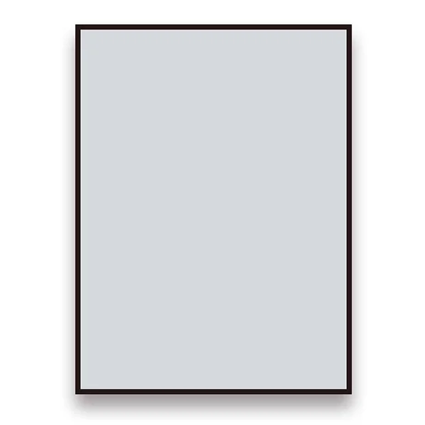 Arezzo Matt Black Square Edge Framed Bathroom Mirror - 800 X 600mm 5 Arezzo Matt Black Square Edge Framed Bathroom Mirror - 800 X 600mm - Image 3