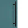 Arezzo Wall Hung Tall Storage Cabinet - Matt Teal Green - With Industrial Style Matt Black Handle -Duravit Bathroom Shop aztg14whcbkis d1