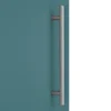 Arezzo Wall Hung Tall Storage Cabinet - Matt Teal Green - With Industrial Style Chrome Handle