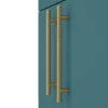 Arezzo Floor Standing Vanity Unit - Matt Green - 600mm With Industrial Style Brushed Brass Handles -Duravit Bathroom Shop aztg6fsvbbis d3