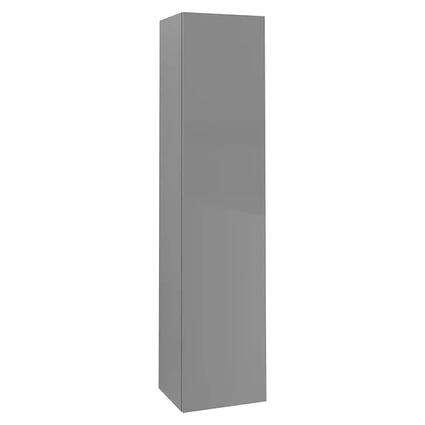 Villeroy & Boch Villeroy And Boch V-Line Glossy Grey Wall Hung Tall Cabinet 3 Villeroy & Boch Villeroy And Boch V-Line Glossy Grey Wall Hung Tall Cabinet