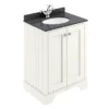 Bayswater Pointing White 600mm 2 Door Vanity Unit & 1TH Black Marble Basin Top -Duravit Bathroom Shop bayf103bayc221 l