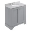 Bayswater Plummett Grey 800mm 2 Door Vanity Unit & 3TH Grey Marble Basin Top -Duravit Bathroom Shop bayf104bayc232 l