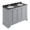 Bayswater Plummett Grey 1200mm 4 Door Vanity Unit & 3TH Black Marble Double Bowl Basin Top 2 Bayswater Plummett Grey 1200mm 4 Door Vanity Unit & 3TH Black Marble Double Bowl Basin Top -Duravit Bathroom Shop bayf107bayc236 l