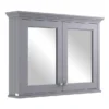 Bayswater Plummett Grey 1050mm Mirror Wall Cabinet -Duravit Bathroom Shop bayf131 l