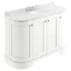 Bayswater Pointing White Curved 1200mm 4-Door Vanity Unit & 3TH White Marble Single Bowl Basin Top -Duravit Bathroom Shop bayf166bayc243 l