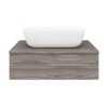 Brooklyn Floating Basin Shelf With Drawer - Grey Avola - 600mm Incl. Curved Rectangular Basin -Duravit Bathroom Shop bctga6b1 detail03