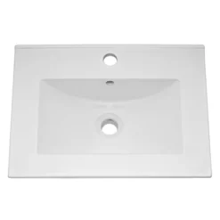 Brooklyn 500mm Grey Mist Vanity Unit - Floor Standing 2 Door Unit With Minimalist Basin -Duravit Bathroom Shop bfs5dg d1