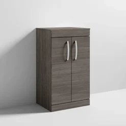 Brooklyn Floor Standing Countertop Vanity Unit - Grey Avola - 505mm With Chrome Handles -Duravit Bathroom Shop bfs5wtgnd2