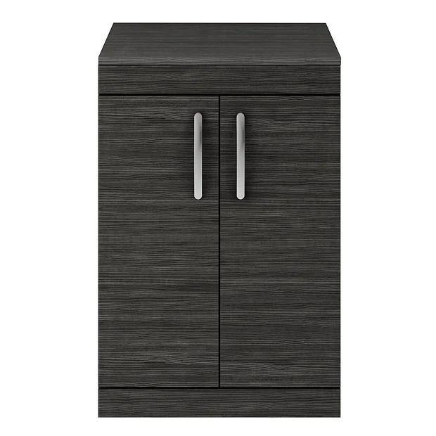 Brooklyn Floor Standing Countertop Vanity Unit - Black - 605mm With Chrome Handles 7 Brooklyn Floor Standing Countertop Vanity Unit - Black - 605mm With Chrome Handles - Image 5