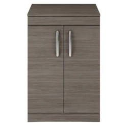 Brooklyn Floor Standing Countertop Vanity Unit - Grey Avola - 605mm With Chrome Handles -Duravit Bathroom Shop bfs6wtg nd1