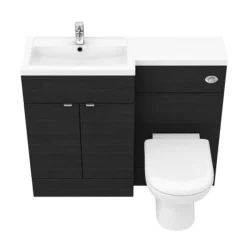 Brooklyn Black 1100mm Combination Furniture Pack -Duravit Bathroom Shop bk1100blk d2