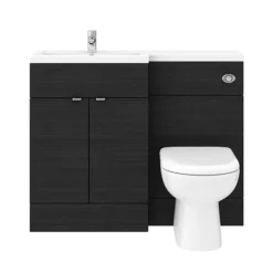 Brooklyn Black 1100mm Combination Furniture Pack -Duravit Bathroom Shop bk1100blk d3