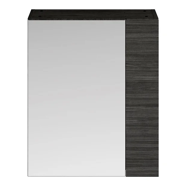 Brooklyn 600mm Bathroom Mirror & Fascia Cabinet - Black 3 Brooklyn 600mm Bathroom Mirror & Fascia Cabinet - Black