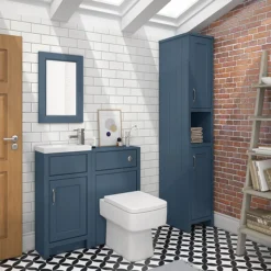 Chatsworth Traditional Blue Tall Cabinet -Duravit Bathroom Shop bludantb nd1