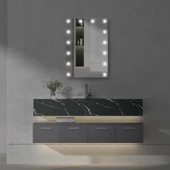 Arezzo Bulb 500 X 700mm LED Illuminated Mirror With Motion Sensor + Anti-Fog -Duravit Bathroom Shop bm001 d4