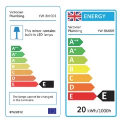 Arezzo Bulb 800 X 600mm LED Illuminated Mirror With Motion Sensor + Anti-Fog -Duravit Bathroom Shop bm005 d2