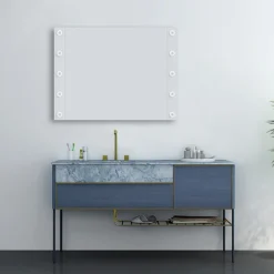 Arezzo Bulb 800 X 600mm LED Illuminated Mirror With Motion Sensor + Anti-Fog -Duravit Bathroom Shop bm005 d3