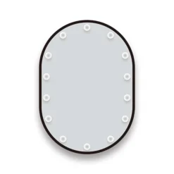 Arezzo Bulb 500 X 700mm Capsule Matt Black LED Illuminated Mirror With Motion Sensor + Anti-Fog 10 Arezzo Bulb 500 X 700mm Capsule Matt Black LED Illuminated Mirror With Motion Sensor + Anti-Fog -Duravit Bathroom Shop bm100 d1