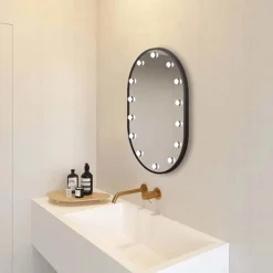Arezzo Bulb 500 X 700mm Capsule Matt Black LED Illuminated Mirror With Motion Sensor + Anti-Fog 13 Arezzo Bulb 500 X 700mm Capsule Matt Black LED Illuminated Mirror With Motion Sensor + Anti-Fog -Duravit Bathroom Shop bm100 d4