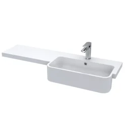 Brooklyn 1100 Gloss White Semi-Recessed Combination Unit (Round Basin, Vanity + WC Unit) 8 Brooklyn 1100 Gloss White Semi-Recessed Combination Unit (Round Basin, Vanity + WC Unit) -Duravit Bathroom Shop br14wd1