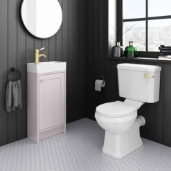 Bromley Traditional Pink Cloakroom Vanity Unit (inc. Ceramic Basin)