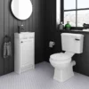Bromley Traditional White Cloakroom Vanity Unit (inc. Ceramic Basin) -Duravit Bathroom Shop br4whtd5