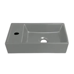 Bromley White Cloakroom Vanity Unit (incl. Grey Basin + Matt Black Handle) -Duravit Bathroom Shop br4whtmbgd3