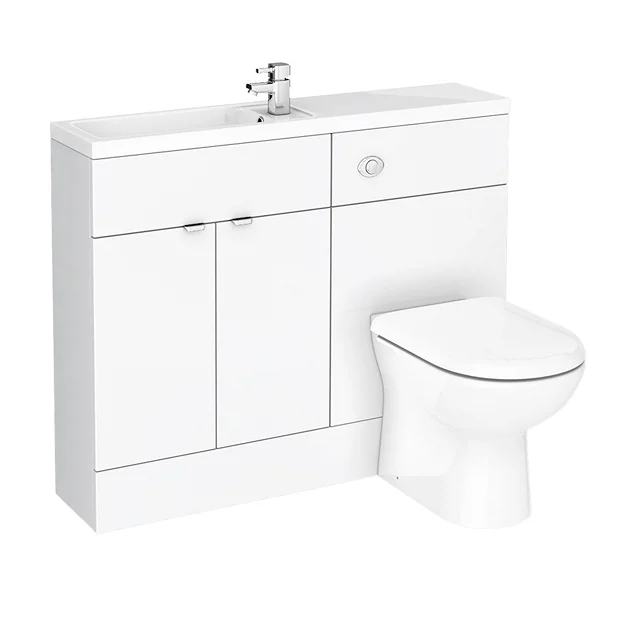 Brooklyn 1100mm White Gloss Slimline Combination Furniture Pack 4 Brooklyn 1100mm White Gloss Slimline Combination Furniture Pack - Image 2