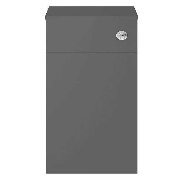 Brooklyn WC Unit With Cistern - Gloss Grey - 500mm 5 Brooklyn WC Unit With Cistern - Gloss Grey - 500mm - Image 3