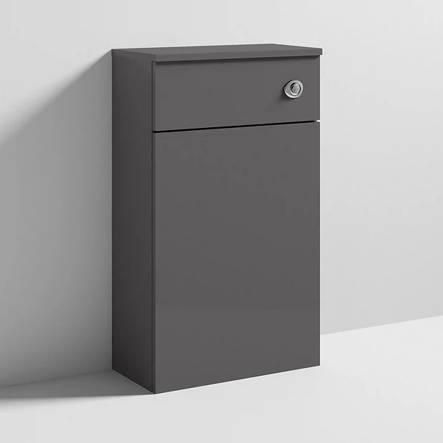 Brooklyn WC Unit With Cistern - Gloss Grey - 500mm 7 Brooklyn WC Unit With Cistern - Gloss Grey - 500mm - Image 5