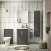 Brooklyn WC Unit With Cistern - Gloss Grey - 500mm -Duravit Bathroom Shop bwc5gg n d5