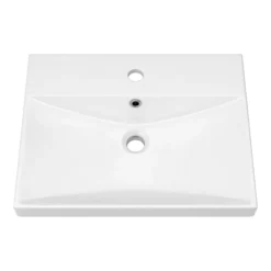 Brooklyn 500 Black Wall Hung 2 Drawer Vanity Unit With Thin-Edge Basin -Duravit Bathroom Shop bwh5blk2dte nd1