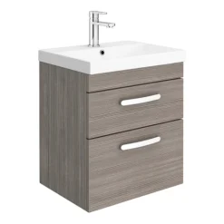 Brooklyn 500 Grey Avola Wall Hung 2 Drawer Vanity Unit With Thin-Edge Basin 8 Brooklyn 500 Grey Avola Wall Hung 2 Drawer Vanity Unit With Thin-Edge Basin -Duravit Bathroom Shop bwh5ga2dte lrg01