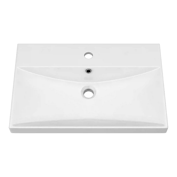 Brooklyn 600 Black Wall Hung 2 Drawer Vanity Unit With Thin-Edge Basin 5 Brooklyn 600 Black Wall Hung 2 Drawer Vanity Unit With Thin-Edge Basin - Image 3