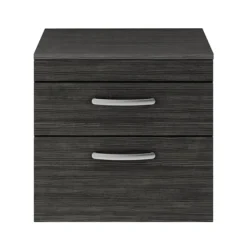 Brooklyn Wall Hung Countertop Vanity Unit - Black - 605mm 2 Drawer 11 Brooklyn Wall Hung Countertop Vanity Unit - Black - 605mm 2 Drawer -Duravit Bathroom Shop bwh6wt2db d3
