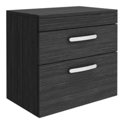 Brooklyn Wall Hung Countertop Vanity Unit - Black - 605mm 2 Drawer 8 Brooklyn Wall Hung Countertop Vanity Unit - Black - 605mm 2 Drawer -Duravit Bathroom Shop bwh6wt2db nl