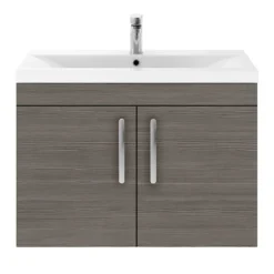 Brooklyn 800mm Grey Avola 2 Door Wall Hung Vanity Unit 11 Brooklyn 800mm Grey Avola 2 Door Wall Hung Vanity Unit -Duravit Bathroom Shop bwh82dga d4