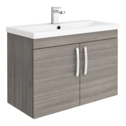 Brooklyn 800mm Grey Avola 2 Door Wall Hung Vanity Unit 8 Brooklyn 800mm Grey Avola 2 Door Wall Hung Vanity Unit -Duravit Bathroom Shop bwh82dga lrg1