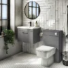 Brooklyn 500mm Gloss Grey Wall Hung 1-Drawer Vanity Unit
