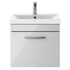 Brooklyn 500mm Grey Mist Wall Hung 1-Drawer Vanity Unit -Duravit Bathroom Shop bwhsd5gm d2